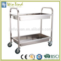 Cleaning service trolley designs, school canteen collecting food transportation trolleys